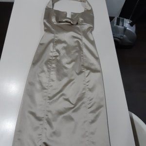 Bebe Silver Halter Evening Dress - XS (NWOT)